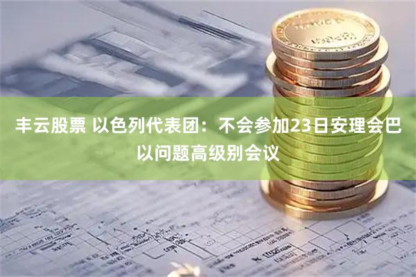 丰云股票 以色列代表团：不会参加23日安理会巴以问题高级别会议